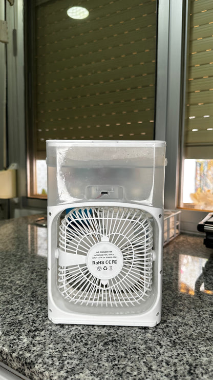 🌬️ Nuevo Ventilador 3 en 1: Enfría, Humidifica e Ilumina 🌈